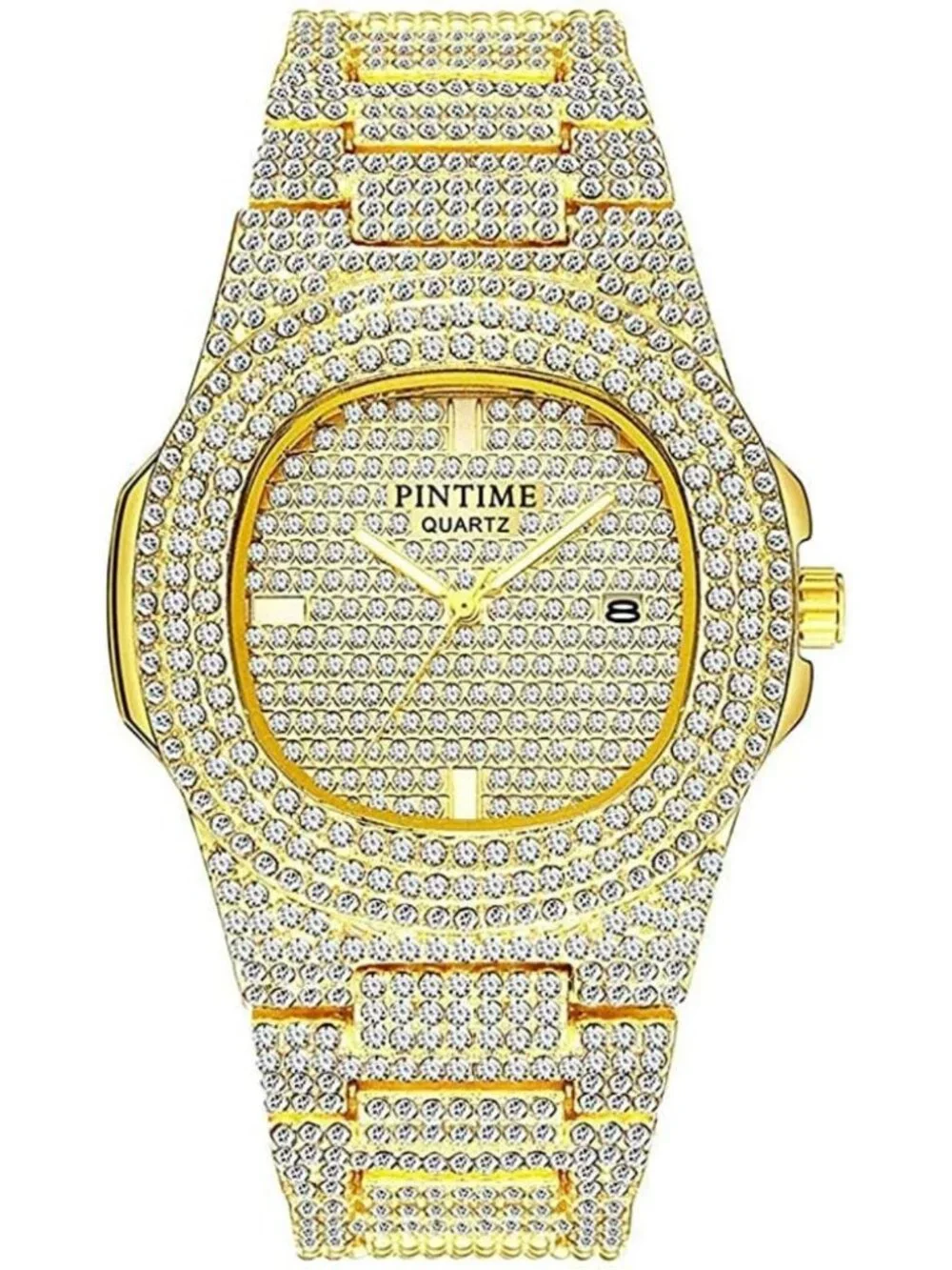 Luxury Unisex Big Face Crystal Diamond Watch | Elegant Timepiece for Men & Women